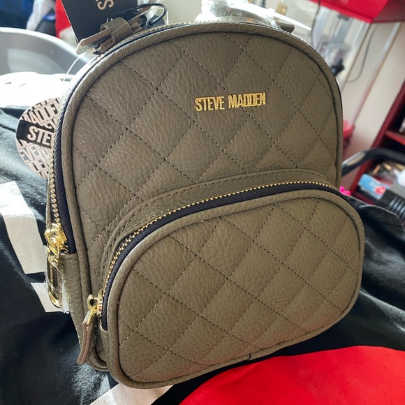New Olive Steve Madden Mini Backpack - Picture 1 of 11